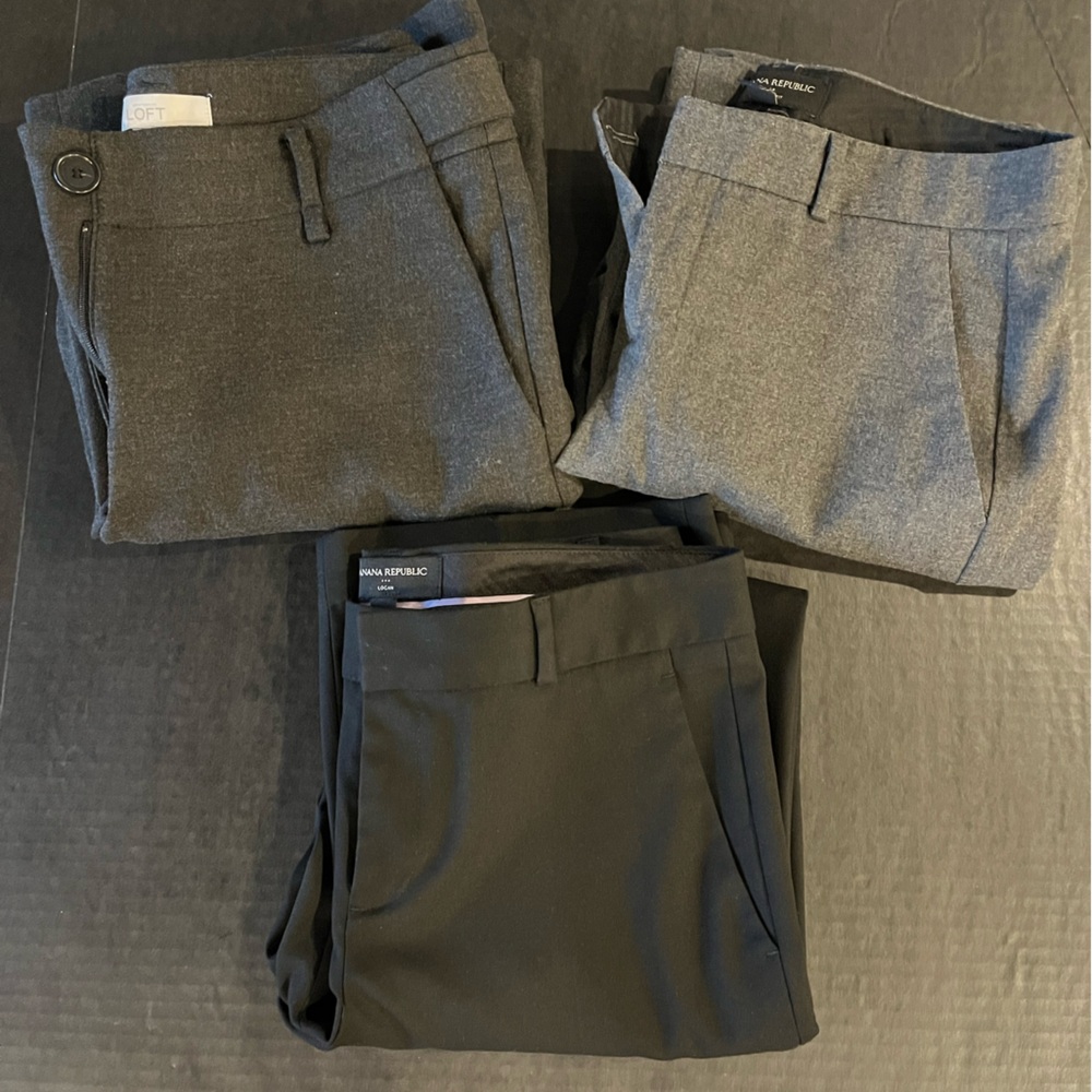 Lot of Banana Republic, LOFT dress pants, size 2